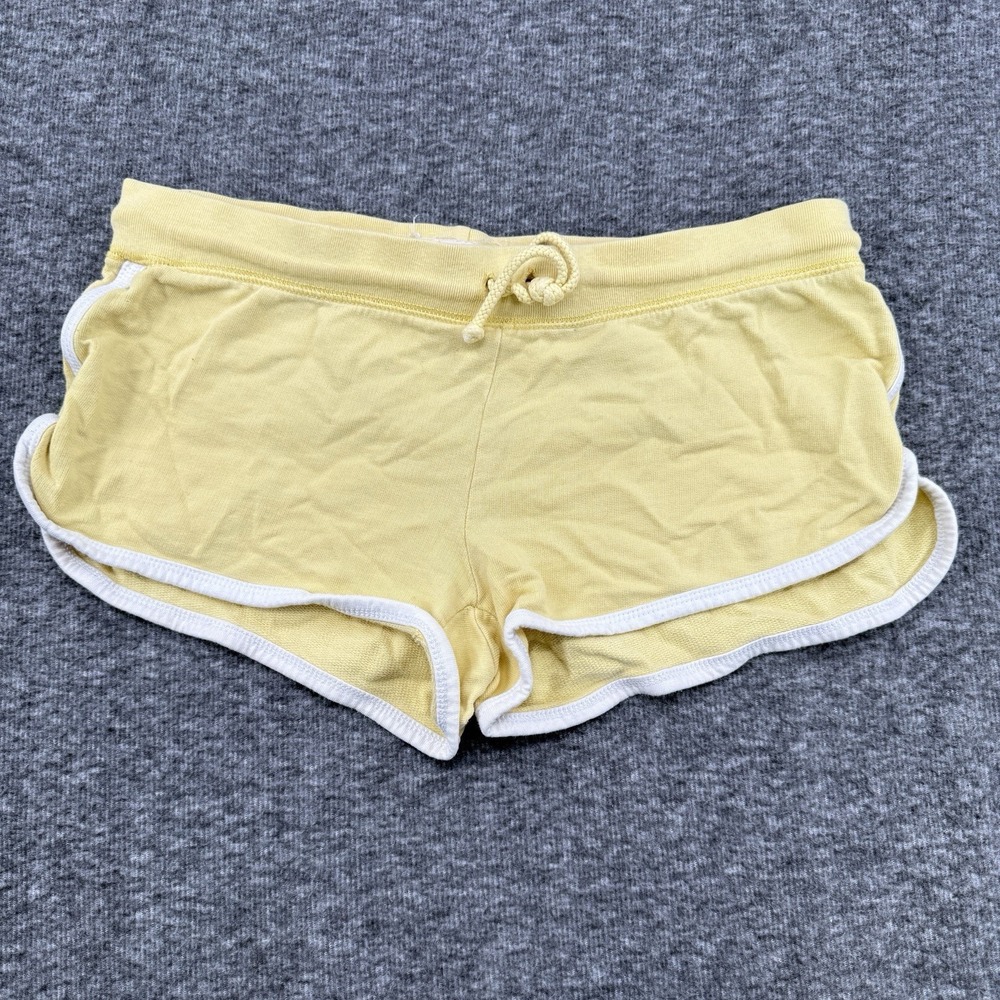 Vintage Y2K Aeropostale Dolphin Shorts Womens Yellow Spell Out Butt Logo Lounge